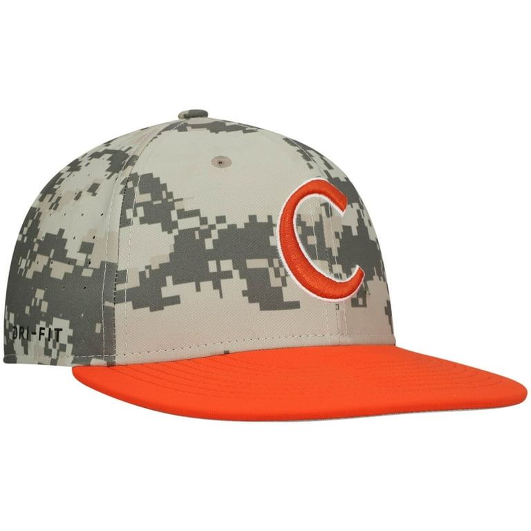 Men's Nike White/Orange Clemson Tigers Team Baseball True Performance Fitted Hat