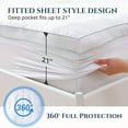 thumbnail image 6 of King Size Cooling Mattress Topper, 1000GSM Extra Thick & Plush Pillowtop, Down Alternative Filling, Deep Pocket Fit, Foldable Design for Soft Support, 6 of 17