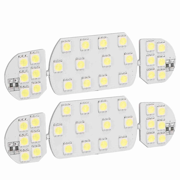 Bombilla de Techo Interior de Automóvil, Panel de Luz de Mapa de Domo de Automóviles 8000lm de Alto Brillo 6pcs SMD 5050 Enchufe de Iluminación Blanca y Juego para reparación