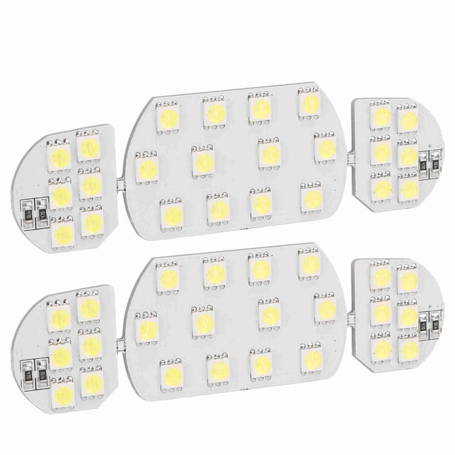 Bombilla de Techo Interior de Automóvil, Panel de Luz de Mapa de Domo de Automóviles 8000lm de Alto Brillo 6pcs SMD 5050 Enchufe de Iluminación Blanca y Juego para reparación