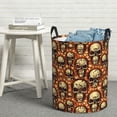 thumbnail image 6 of Fuzoiu Skulls And Hearts Print Circular Hamper,Laundry Basket with Handle,Collapsible Laundry,Dirty Clothes Storage Basket,for Bedroom Bathroom Dorm Living Room-Medium, 6 of 6