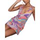 thumbnail image 4 of VISgogo Vestido sin mangas para mujer, Adultos Verano Casual Amarre Estampado abstracto Escote en V Una pieza VISgogo  moda, 4 of 8