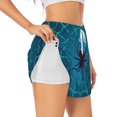 thumbnail image 1 of Balery Spider And Cobweb Pantalones cortos deportivos para mujer con forro y dos bolsillos, elásticos, para entrenamiento, gimnasio, yoga-XX-Large, 1 of 7