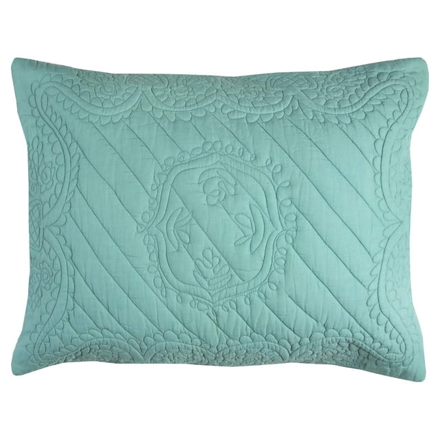 Edredón Rizzy Home BT1793 algodón 100% King 106x92 azul/verde