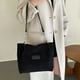 thumbnail image 5 of Tote Bag, Crossbody Bag, Large Capacity Canvas Tote, Striped Velvet Style, Casual Commuter Shoulder Bag, Portable Foldable, Adjustable Strap, Cotton Fabric, For Office Use,topliu, 5 of 8