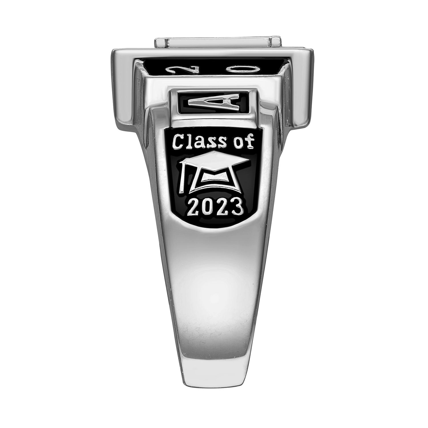 Freestyle, Women's - Onyx, Carnelian, Lapis or Mother of Pearl Genuine Stone Art Deco Class Ring, High School or College Graduation