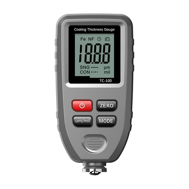 TC100 White Car Paint Coating Thickness Gauge Car Paint Film Thickness Tester Measuring Paint Tool ,Automatic Calibration