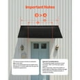 thumbnail image 4 of KFFKFF Fixed Metal Awning 80 x 36 in, Window and Door Canopy, Durable Steel Frame for Outdoor Rain, Snow, and Sun Protection, Ideal for Entrances, Windows, Porches, and Balconies, 4 of 9