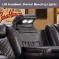 thumbnail image 3 of EBELLO Dual Motor Power Reclining Sofa, PU Leather Couch with Wireless Charging, Reading Lights, Cup Holders, Adjustable Headrest, Storage, USB Ports and LED Strip, Brown, 3 of 9