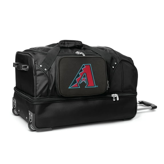 MOJO Arizona Diamondbacks Black 27'' 2-Wheel Drop Bottom Rolling Duffel Bag