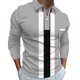 thumbnail image 1 of Playeras Básicas Para Hombre, Camiseta Informal De Otoño Con Estampado De Colores Y Cuello Vuelto, Camiseta De Manga Larga, 1 of 8