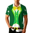 thumbnail image 2 of Ceisia St. Patrick's Day Men's Unisex Hawaiian Shirt | Summer Beach Casual Short Sleeve Button Down Gift Printed Top, 2 of 9