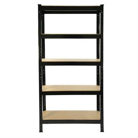 

Yucurem 150 x 75 x 30cm 5 Tiers Powder Coated Storage Rack Black-05615887