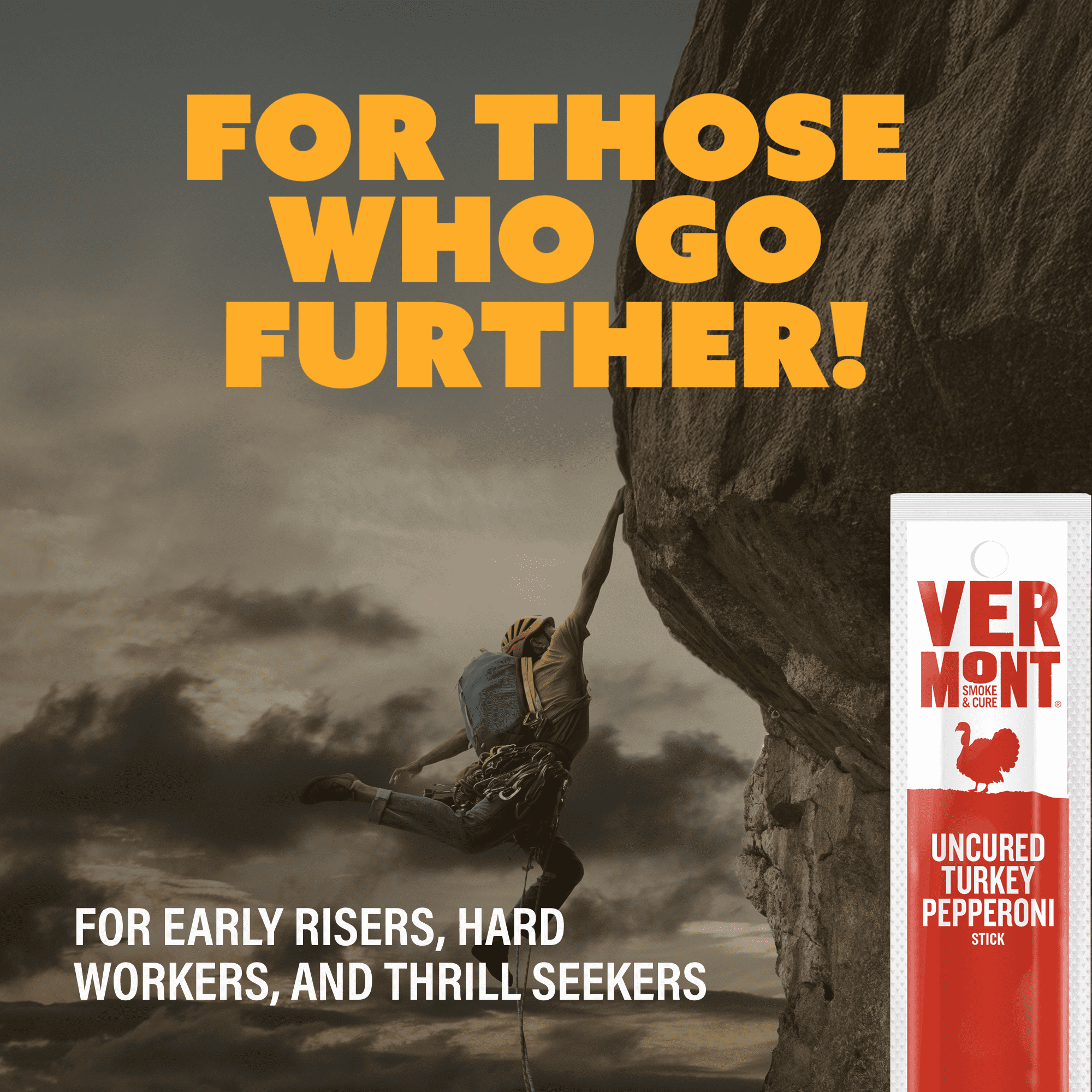 Vermont Smoke & Cure Uncured Pepperoni Turkey Sticks 1 oz Individually Wrapped Protein Snacks 24 Ct