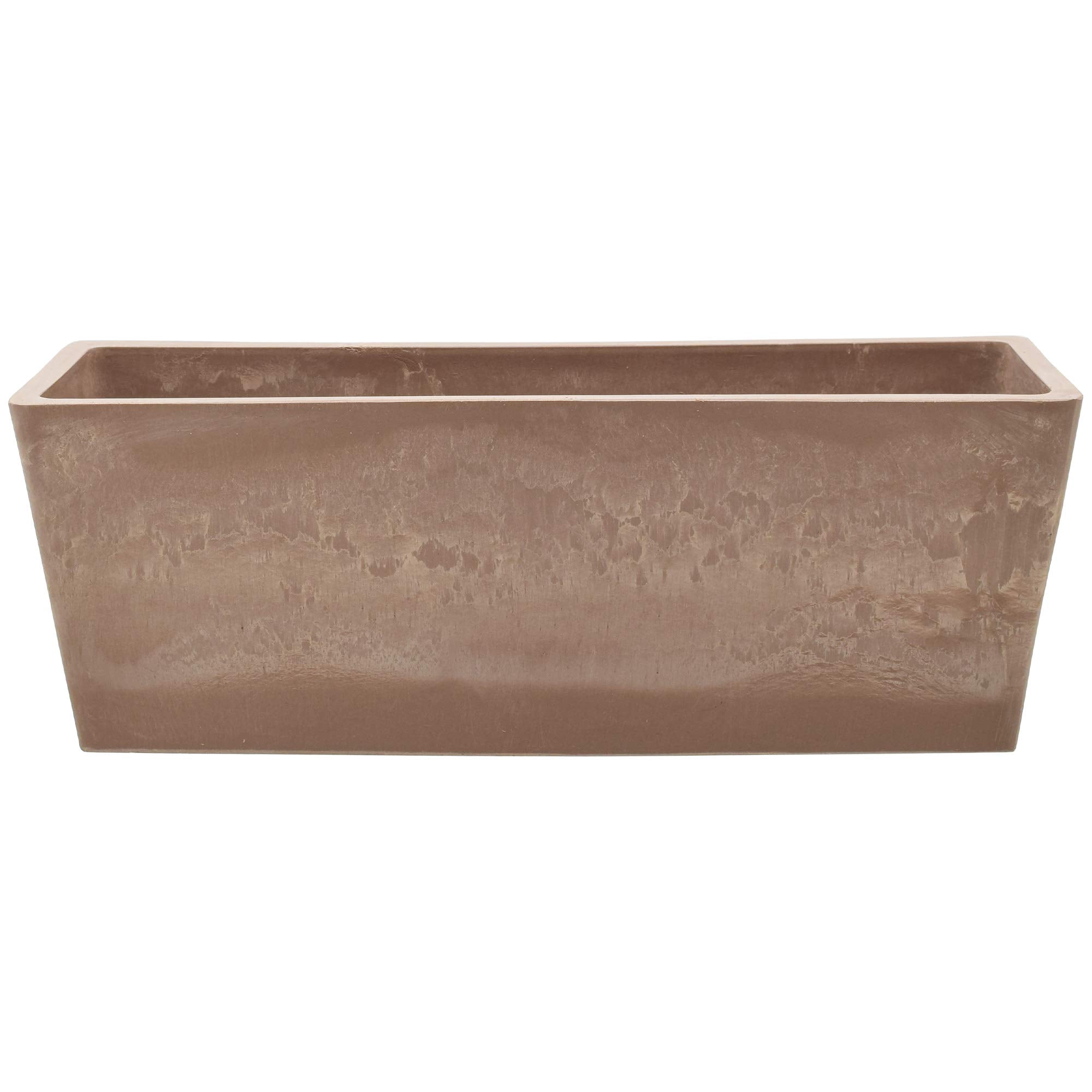Plastic Stone Wood Composite Simplicity Window Box Planter with Drillable Drainage Hole Cement Color 17.5 x 7 x 6 Inches