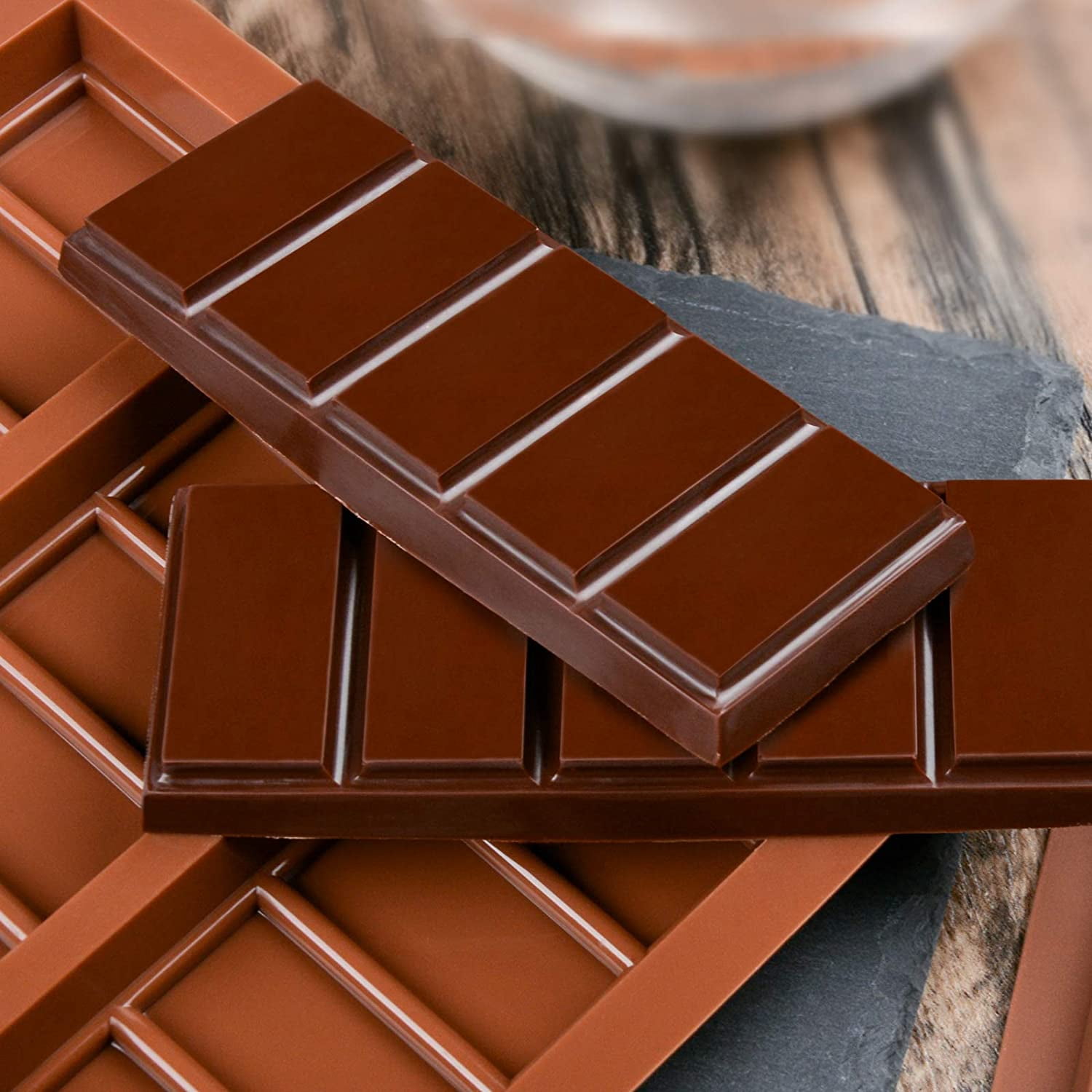 Moule Silicone Rectangle 40 Cavités - Pour Barres Céréales, Chocolat, Muffins, Résistant -60°C à 240°C - 11