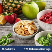 4Patriots Fruit, Veggie & Snack Emergency Food Supply Survival Kit, Perfect for Camping, Freeze Dried Preparedness Food, Designed to Last 25 Years, Be Ready with 120 Servings of Vital Nutrition…