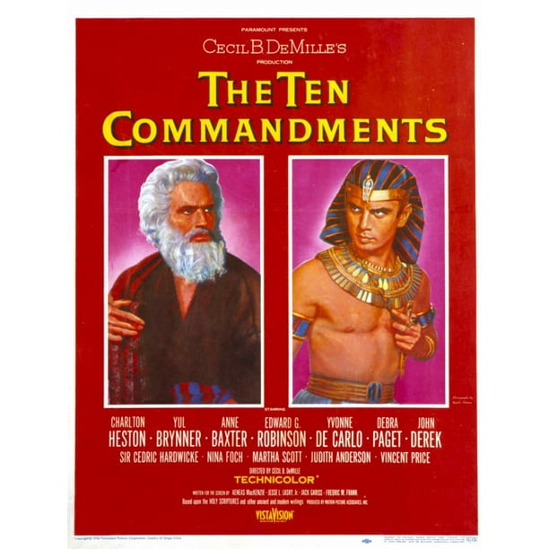 The Ten Commandments Movie Poster Style C 11 X 17 1956 Walmart Com Walmart Com