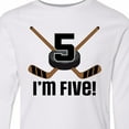 thumbnail image 4 of Inktastic 5th Birthday Ice Hockey Sports Party Boys Long Sleeve Youth T-Shirt, 4 of 5
