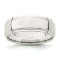 thumbnail image 1 of 925 Sterling Silver 7mm Step Edge Size 9.5 Ring Wedding Classic Flat W/edge Down, 1 of 9