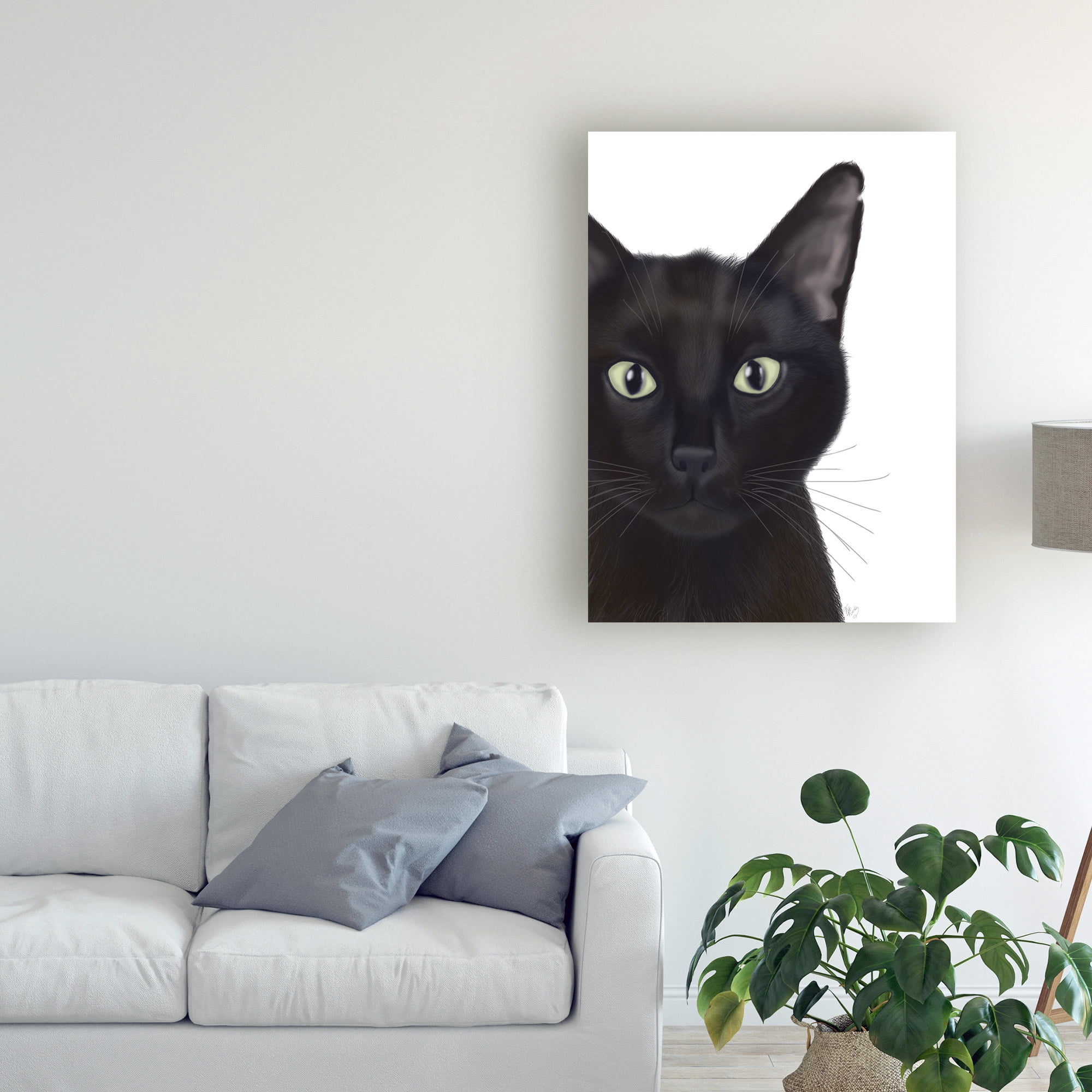 Trademark Fine Art 'Cat, Portrait Of Gus' Canvas Art by Fab Funky