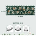 thumbnail image 5 of Wonnitar Christmas Runner Rugs, 2x6 Green Kitchen Rug Washable Non Slip, Soft Ultra-Thin Christmas Tree Santa Claus Holiday Decor Runner Carpet for Hallway Bathroom Bedside, 5 of 10