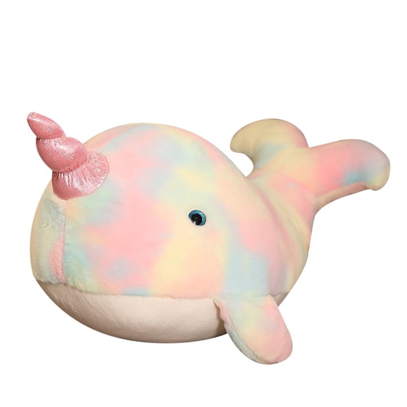 40/60cm Giant Size Whale Plush Toy Kawaii Colorful Narwhal Sea Animals Stuffed Toy Huggable Shark Soft Animal Pillow Kids Gift