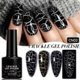 thumbnail image 2 of Black Crackle Gel Nail Polish 7ml, Crackle Nail Lacquer for Wrinkle Nail Art, Gel Nail Polish for Manicure, Salon Quality Cracked Effect Nail Polish, 2 of 3
