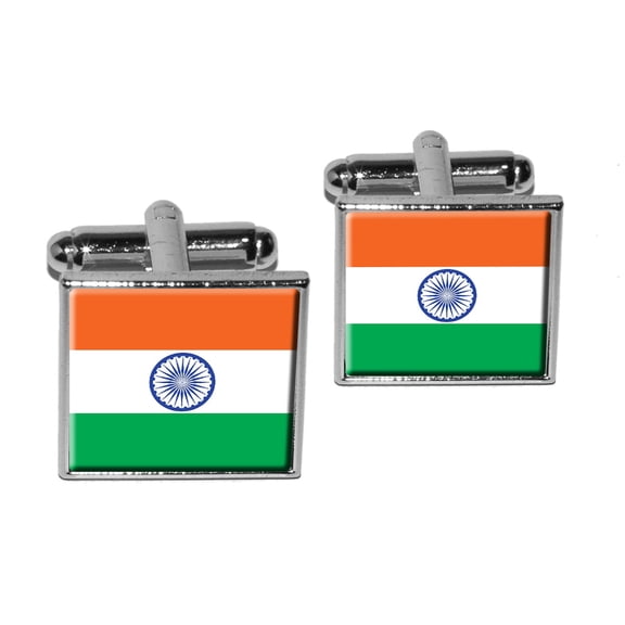 India Indian Flag Square Cufflinks