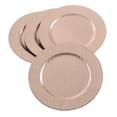 thumbnail image 2 of Saro Lifestyle CH155.GL13R 13 in. Round Reptile Textured Pattern Decorative Charger Plate, Gold - Set of 4, 2 of 3
