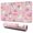 Halloween Cute Ghosts, variant on Long Mouse Pads for Desk,Halloween Cute Icons on Pink Pattern Desk Mats on Top Of Desks, Desk Mouse Pad Extra Large with 3mm Non-Slip Base and Stitched Edge for Gaming,Office,Work,Home 31.5"x11.8"