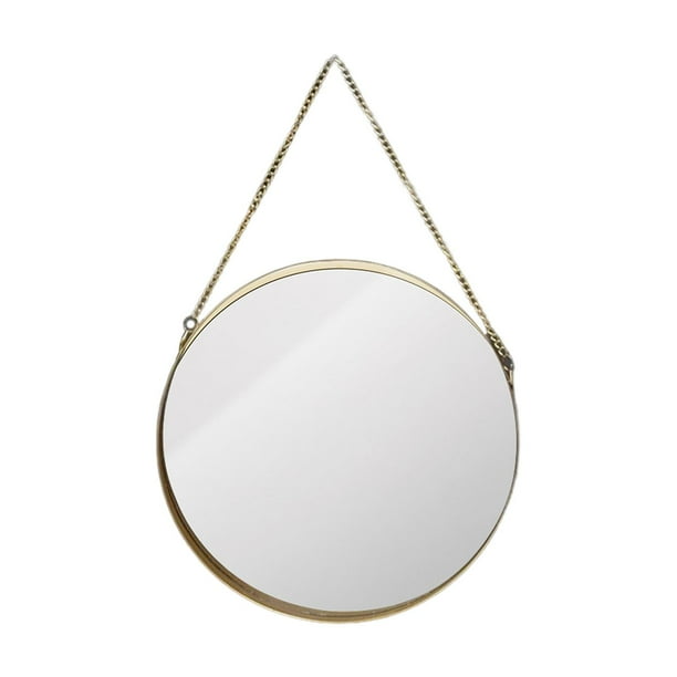Espejo de pared redondo dorado, espejo circular de pared para decoración minimalista del hogar. 305 cm