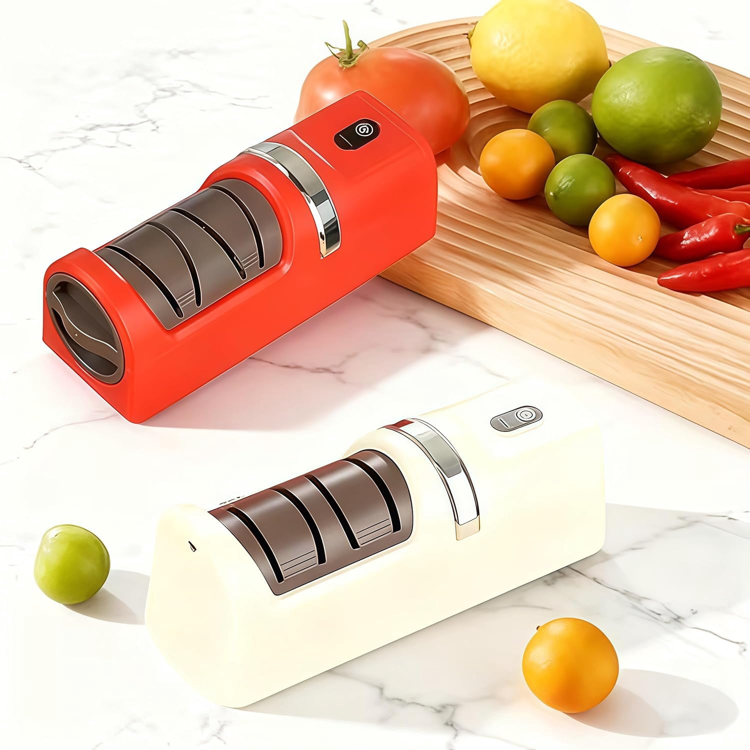 2026 New Automatic Kitchen Knife Sharpener – Cordless,USB Rechargeable Automatic 3-Stage Kitchen Knife Sharpener with Strong Suction Base,for Most Straight-Edge Kitchen Knives