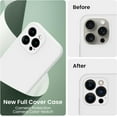 thumbnail image 3 of for iPhone 15 Pro Max Case, Silicone Upgraded [Camera Protection] for iPhone 15 ProMax Case with [2 Screen Protectors], Anti-Scratch Microfiber Lining, 6.7 inch, White, 3 of 11