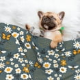 thumbnail image 3 of Pofeuu Flowers and Bee Print Puppy Blanket,Dog Blankets,Pet Blanket Cozy Cat Blankets for Indoor Cats, Fuzzy Pet Blanket for Kitten Doggy Dog Blankets-Small, 3 of 8