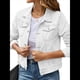 thumbnail image 1 of Chaquetas Vaqueras para Mujer, Básicas, de Larga, con Botones, Estilo Corto, A XL, 1 of 7