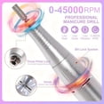 thumbnail image 3 of IDFINE Electric Nail Drill Professional 45000RPM, Rechargeable Nail Drill Kit Portable Electric Nail File for Acrylic Nails Gel Polishing Removing Nail Drill Machine for Manicure Salon Home, 3 of 7
