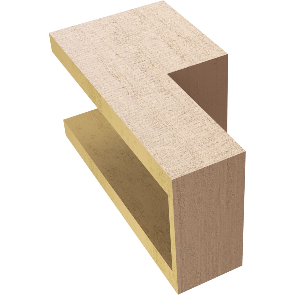 6"W x 6"D x 12"H Wide Chapel Hill Rough Cedar Woodgrain TimberThane Corbel, Primed Tan