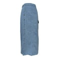 thumbnail image 6 of HXWCHs Women's Casual Denim Midi Skirt Stretchy Waistband Comfortable Everyday Wear Stylish A-Line Design Blue XL, 6 of 8