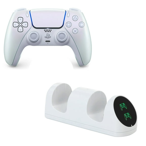 DualSense Controller in Chroma Pearl with Charging Dock