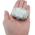 thumbnail image 5 of Unique Bargains 1 Pc Pill Case 2 Grid Rectangular Pill Box Beige, 5 of 6