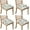 Blue Leaves Pattern, variant on Blue Floral Pattern Seat Covers for Dining Room Chairs Set Of 4,Stretch Printed Washable Chair Seat Cover with Elastic Ties and Button,Removable Waterproof Couch Cushion Covers