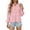 Pink, variant on MIXUE Boho Tops For Women Summer Solid Color V Neck Long Sleeve Lace Hollow Out Blouse Cardigan T Shirts Daily-Wear,White,M