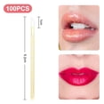 thumbnail image 2 of 100 pinceles de labios desechables con purpurina de cristal, aplicadores de brillo de labios, herramienta de maquillaje de lápiz labial, 2 of 5