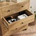 thumbnail image 5 of Drawer Chest Dresser with Metal Round Handle, Wood Nightstand with 5 Storage Drawers, 5 of 8