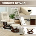 thumbnail image 5 of AVAWING 8 Point Vibration Massage Recliner Chair, 360° Swivel Chair with Ottoman, Indoor, Beige, 5 of 8