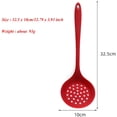 thumbnail image 2 of Silicone Skimmer Spoon Set 2, Non-Stick Cooking Slotted Colander Spoon Skimmer Strainer, Kitchen Sink Ladle Strainer Silicone Filter Spoon with Long Handle,Red and Black, 2 of 7