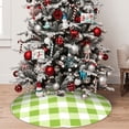 thumbnail image 5 of Sikiie White Green Plaid 30-48 inches {designName} Print Christmas Tree Skirt Snowman Xmas Tree Skirt with Edge Christmas Decorations for Holiday Party30", 5 of 7