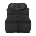 thumbnail image 2 of Maqroz Girls Quilted Sleeveless Jackets Snap Button Down Hooded Coat Casual Warm Lightweight Solid Color Daily Wear for Fall Winter, 2 of 5