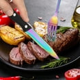 thumbnail image 3 of KOOMADE 24-Piece Mirror Polish Rainbow Stainless Steel Flatware Sets Service for 4, 3 of 9